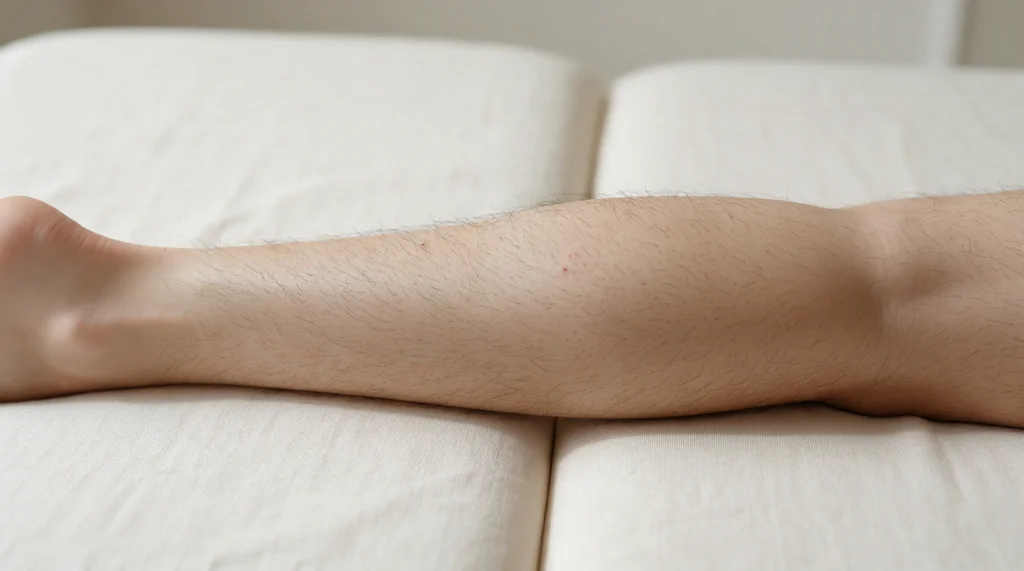 Laser hair removal, lower legs, before